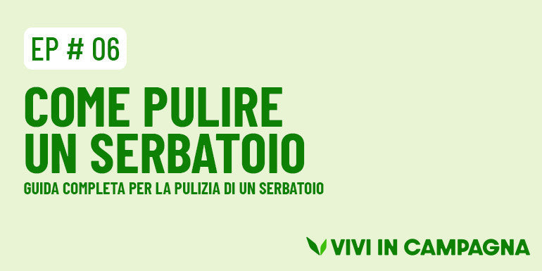 Come pulire un serbatoio d’acqua potabile in plastica