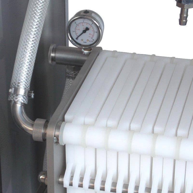 RIEMPITRICE INOX "EMPIFILTER" 2 SIFONI CON POMPA E FILTRO 10 PIASTRE