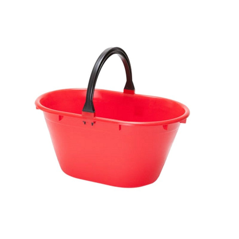 CESTA OVALE ROSSA LT.20 MANICO PLASTICA