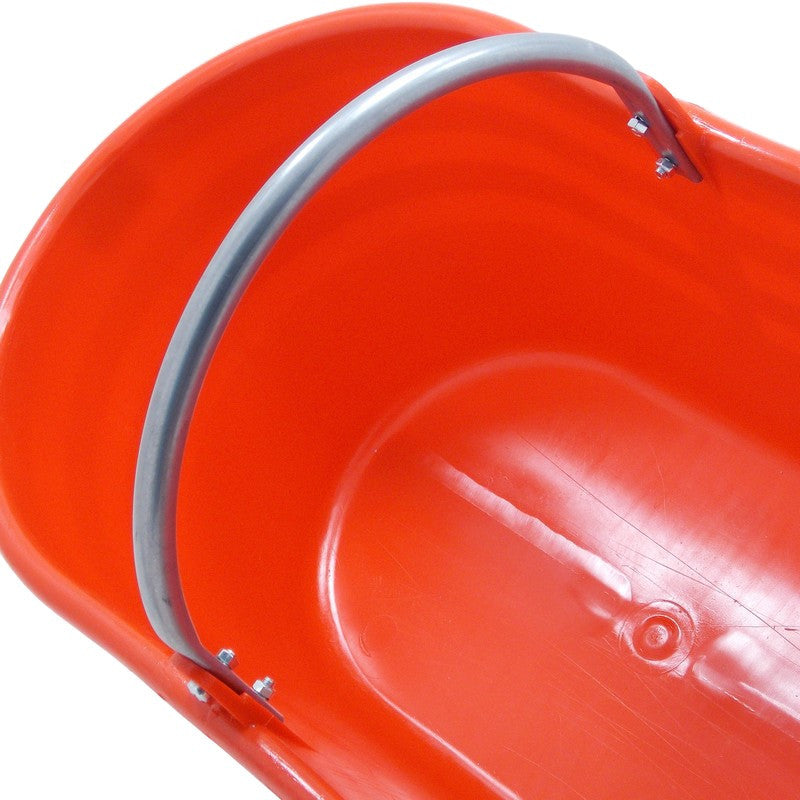 CESTA OVALE ROSSA LT.25 MANICO FERRO