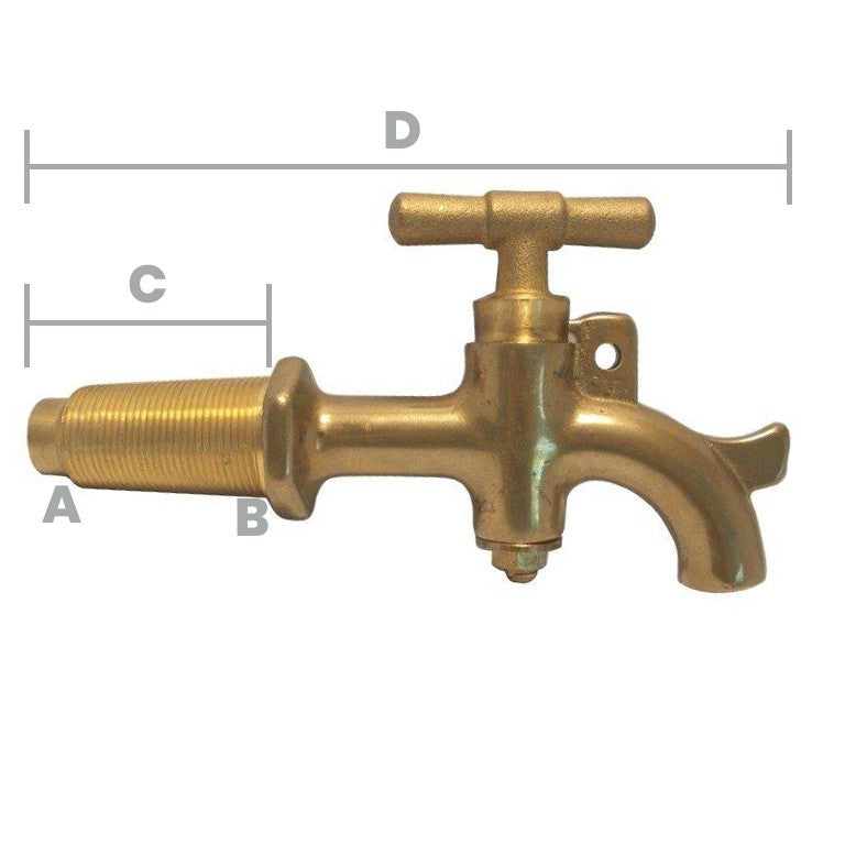 ROBINET EN BRONZE N.08 AVEC PORTE-VERROU DE SÉCURITÉ