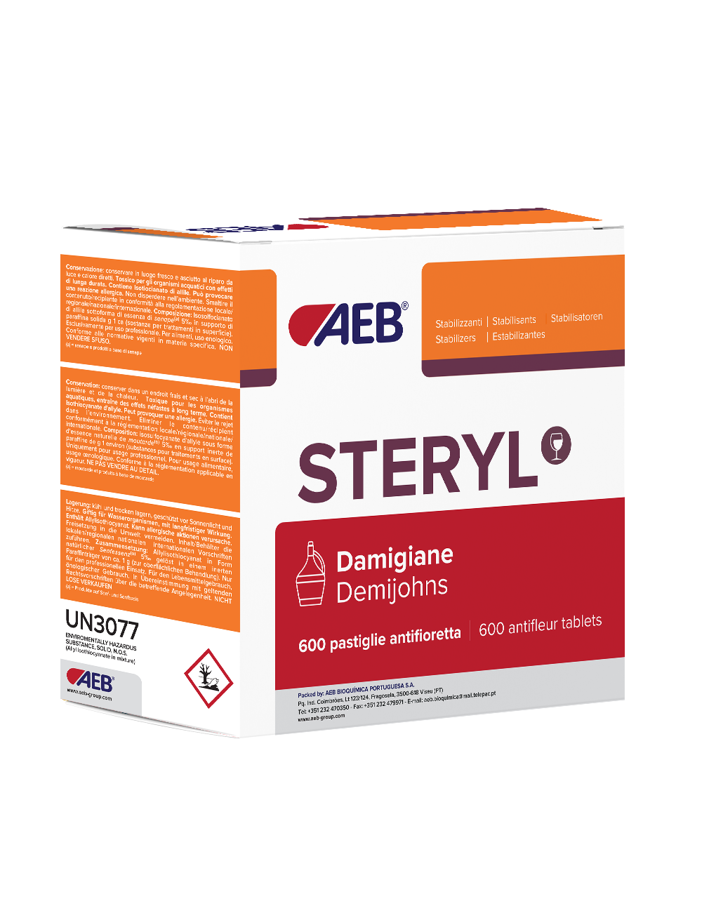 ANTI-FLOWER TABLETS FOR DEMIJOHNS