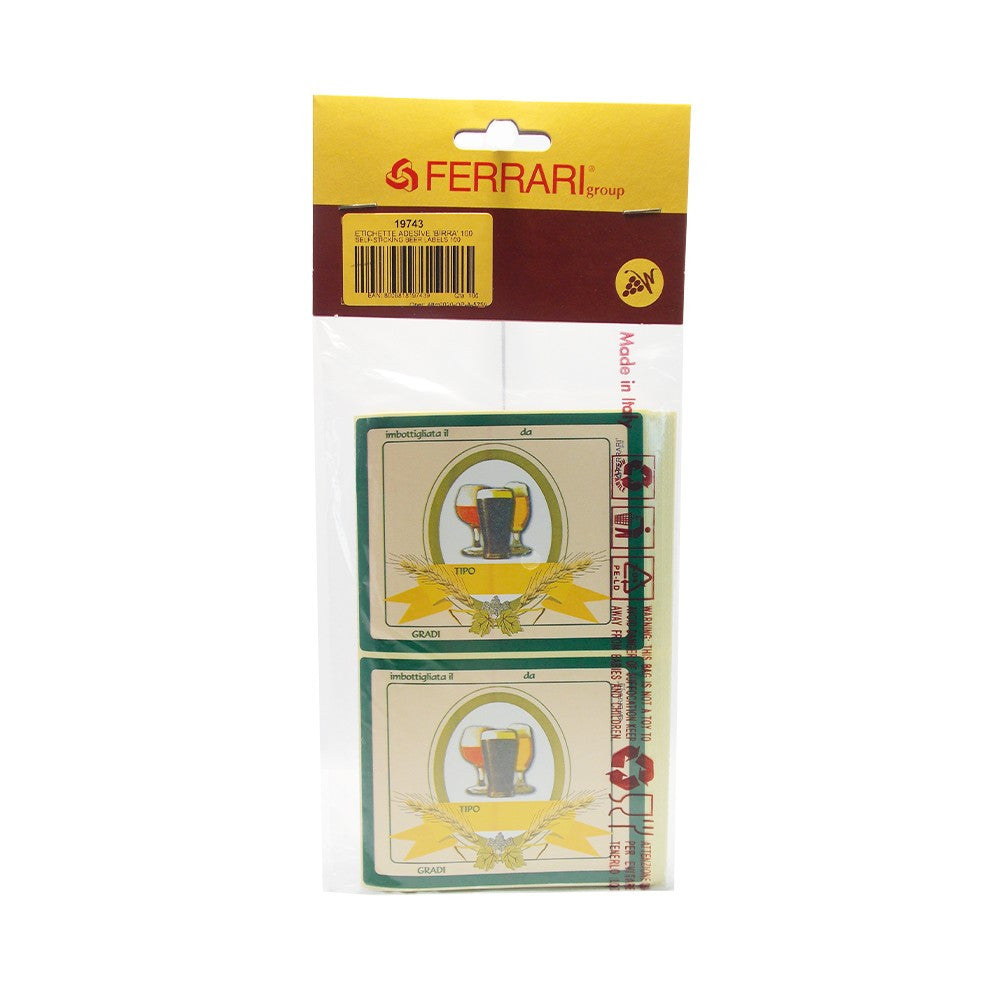 ADHESIVE BEER LABELS 100pcs
