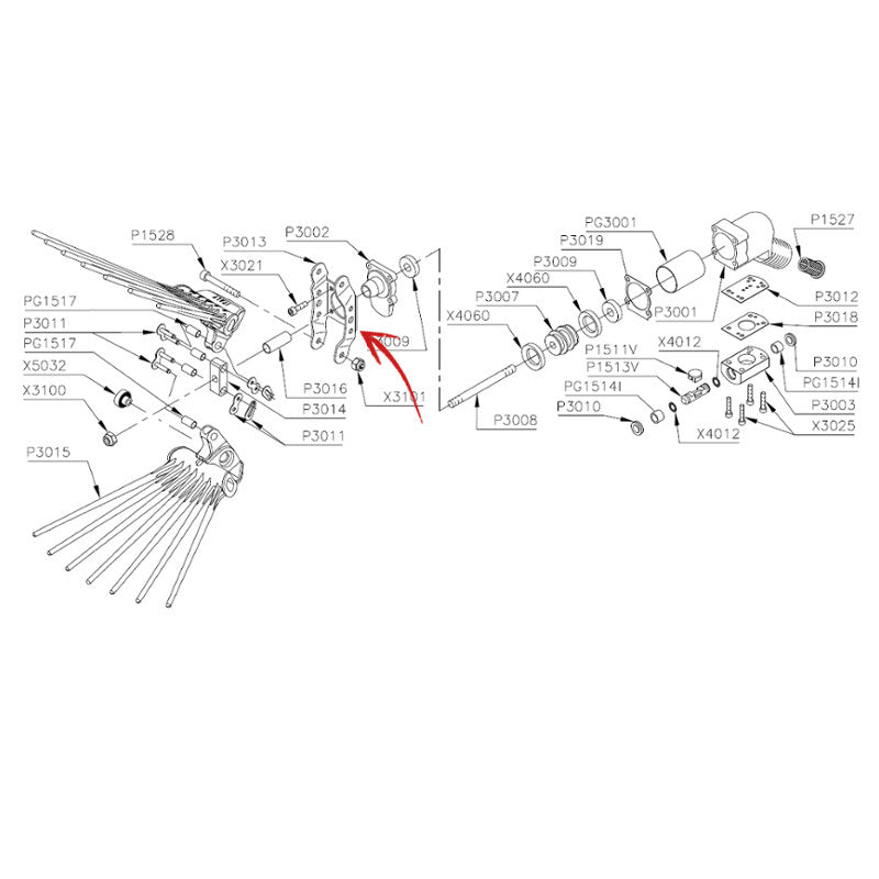 SUPPORT DE PETTINE V8 TITANIUM (P3013)