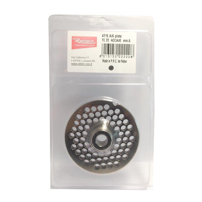 PIASTRA PER TC22 FORO 6MM REBER