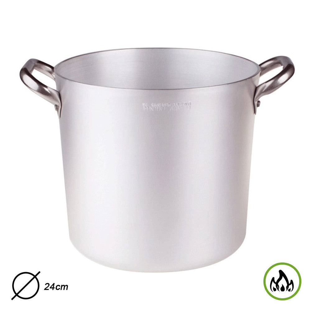 PENTOLA 2 MANICI ALLUMINIO CM 24 SPESSORE 3 MM