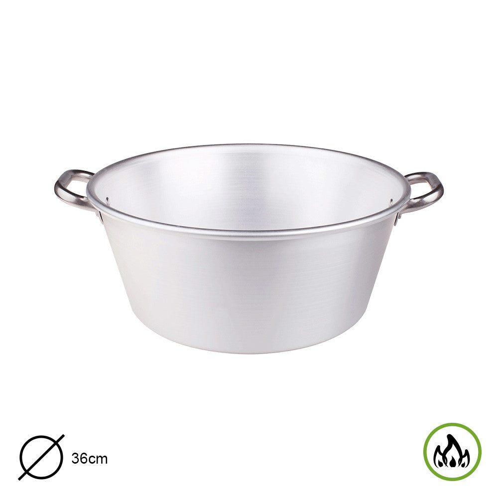 BACINELLA 2 MANICI ALLUMINIO CM 36