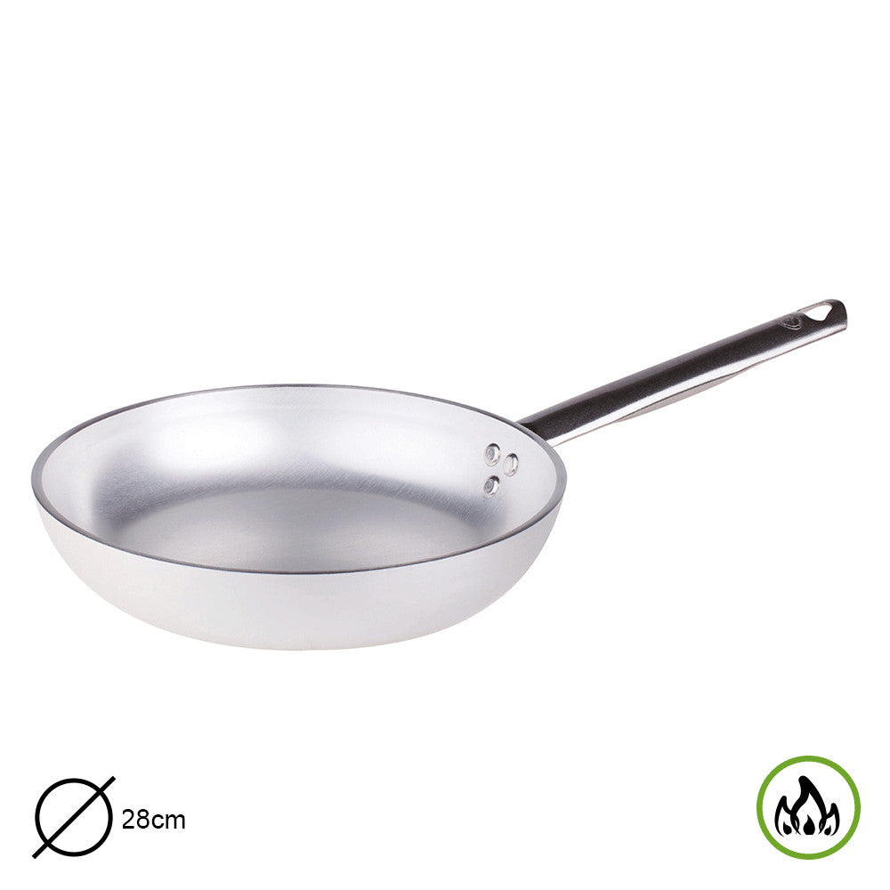 PADELLA 1 MAN. ALLUMINIO CM 28 SPESSORE 5 MM