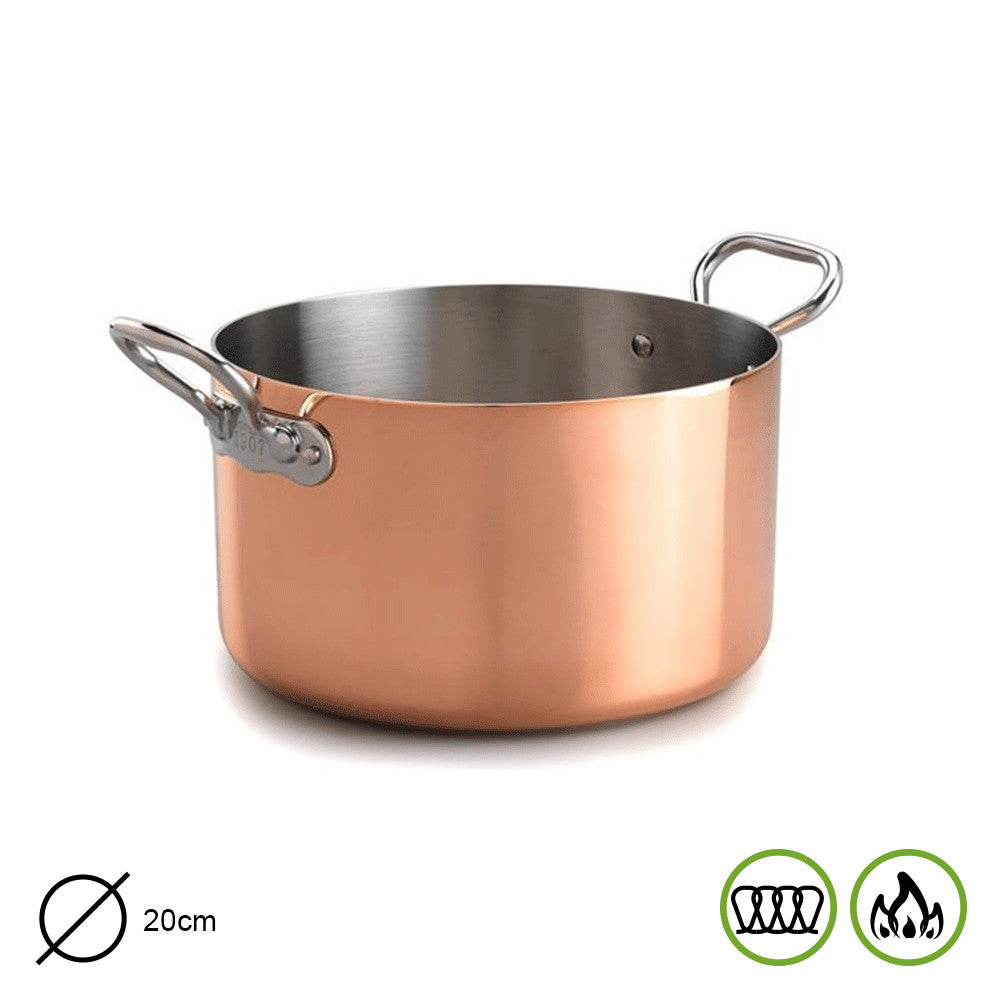 CASSERUOLA ALTA 2 MAN. COPPER CM 20