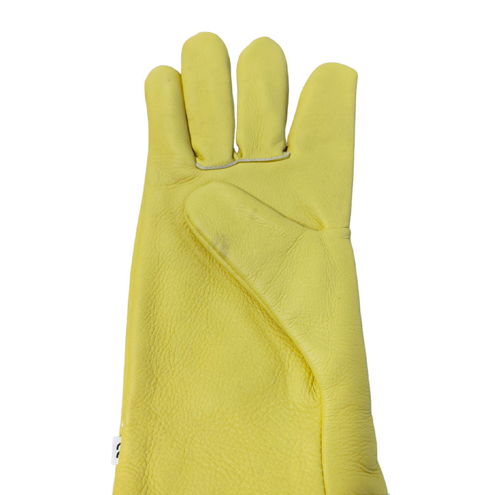 GANTS EN CUIR AVEC MANCHETTE EN TOILE TG 10