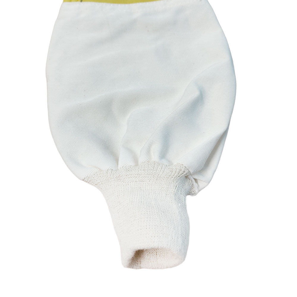 GANTS EN CUIR AVEC MANCHETTE EN TOILE TG 10