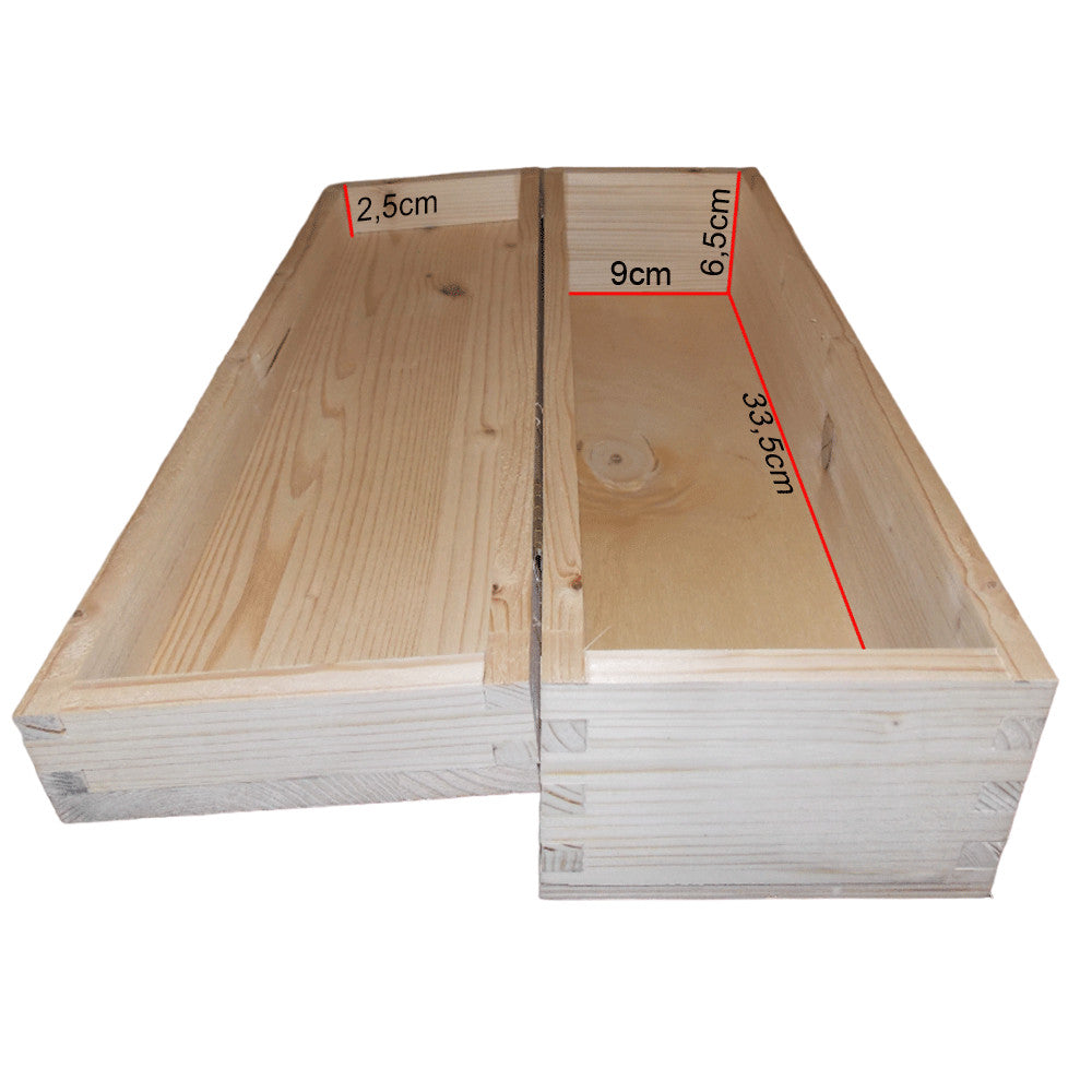 VALIGETTA LEGNO 1 BOTTIGLIA BIANCA CHIUSURA ORO
