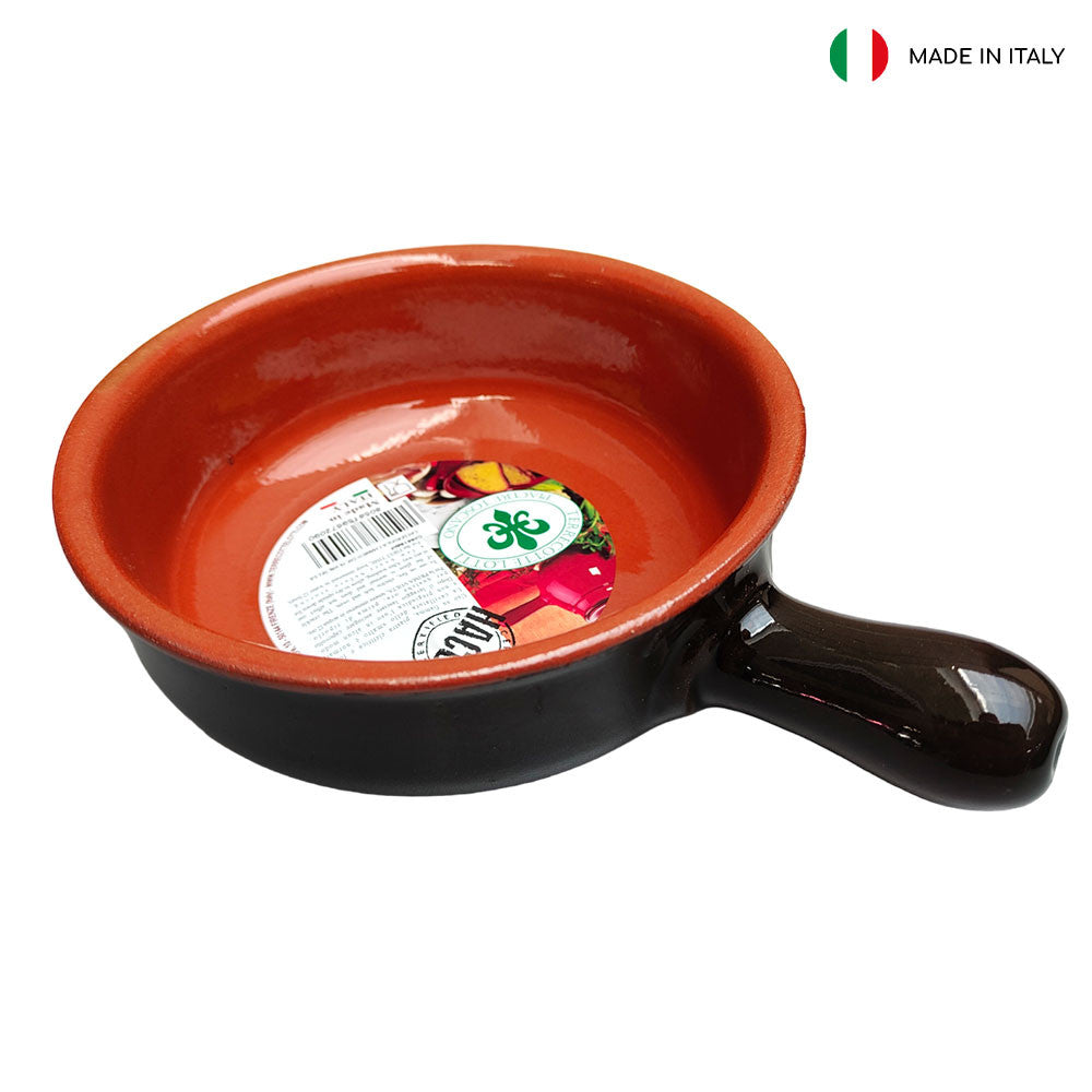 CASSERUOLA 1 MANICO CM 16 MARRONE SENZA COPERCHIO