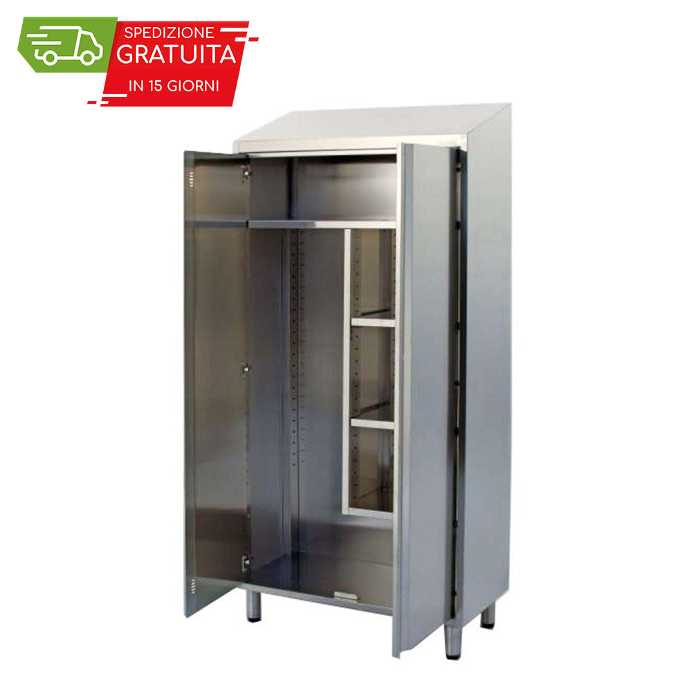 MULTIFUNKTIONS-SCHRANK 2 FLÜGEL MIT SCHRÄGDACH 1000x500x2150h