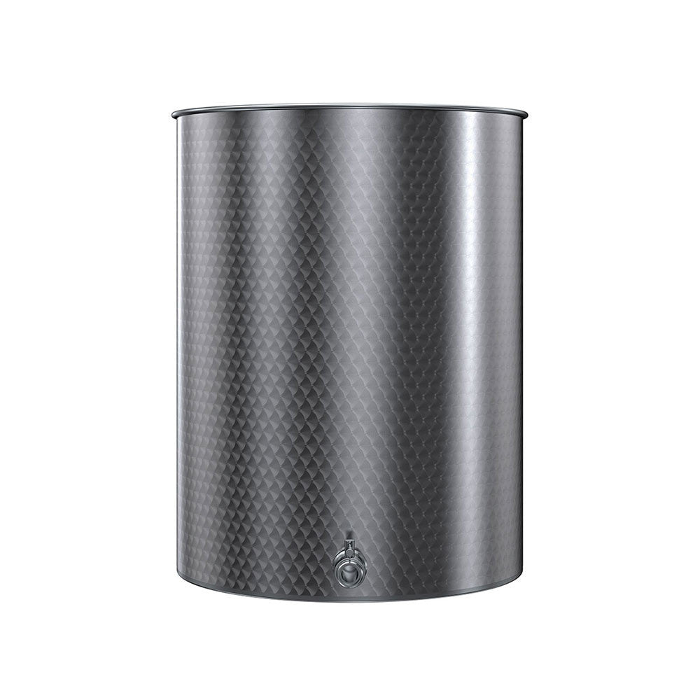 SERBATOIO INOX LT 150 CON COPERCHIO FONDO PIANO