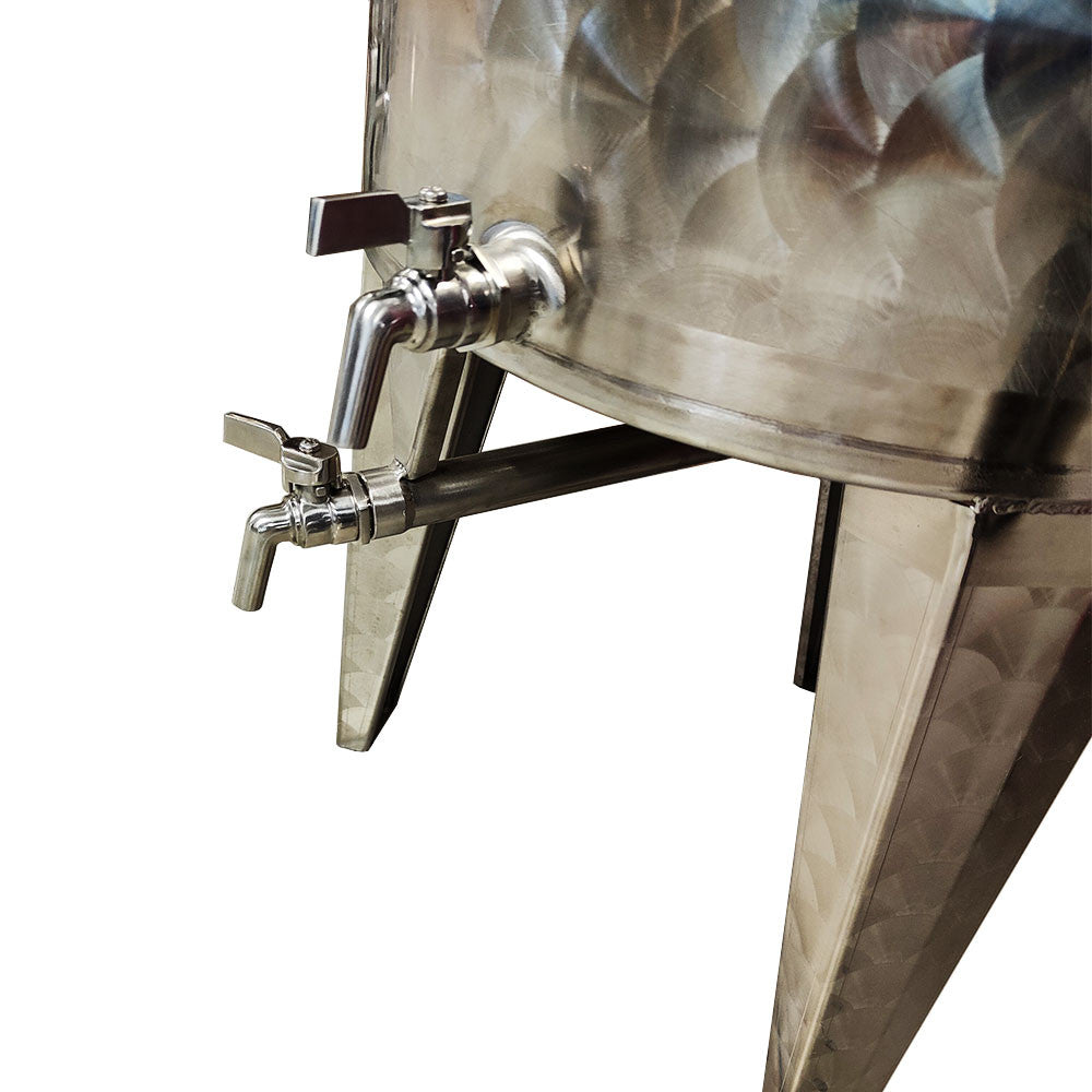 SERBATOIO INOX LT 80 CON COPERCHIO FONDO CONICO