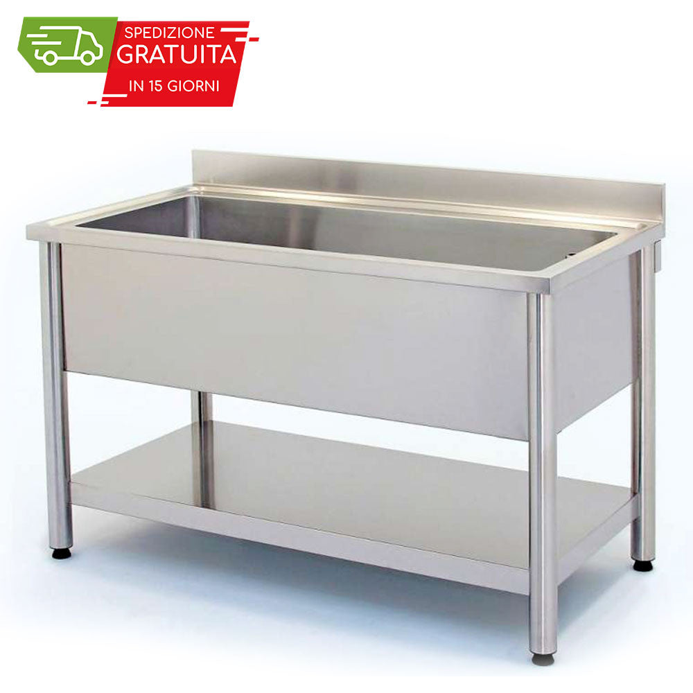 SPÜLE 1BECKEN OFFEN MIT UNTERBAU 1400x700x900h