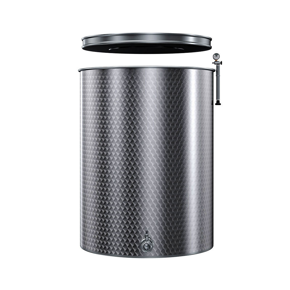 EDELSTAHL-DRUCKTANK SEMPREPIENO LT 200B FLACHBODEN