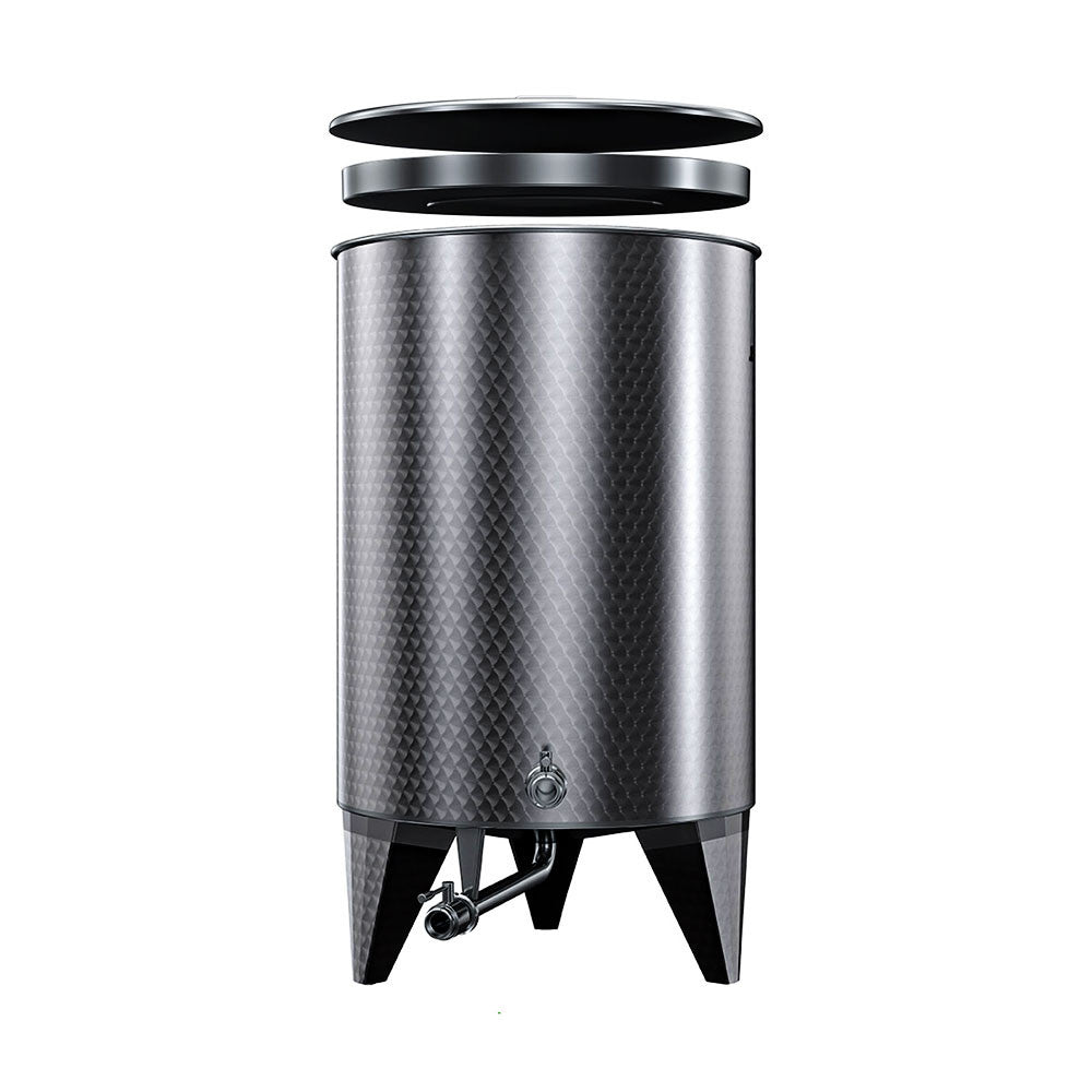 SERBATOIO INOX SEMPREPIENO AD OLIO LT 300 FONDO CONICO
