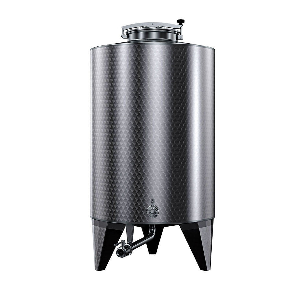 SERBATOIO INOX STOCCAGGIO LT 350 FONDO CONICO