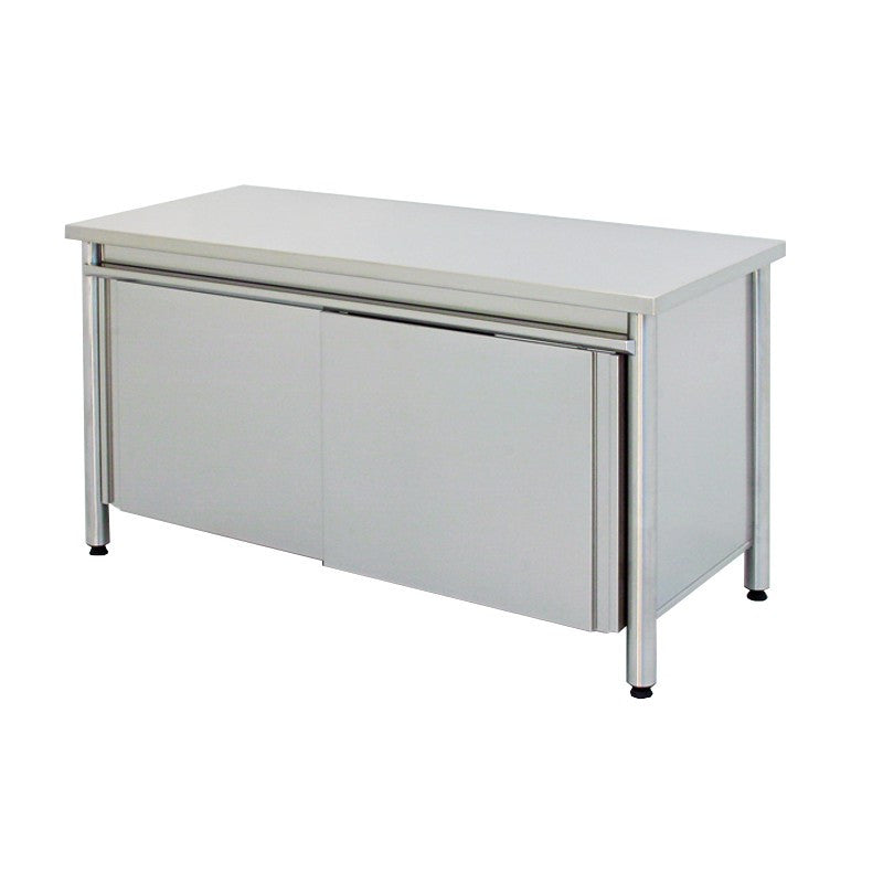 TAV.ARMADIATO 2 FRONTI ANTE SCORR. PIANO INOX 2400x700x900h