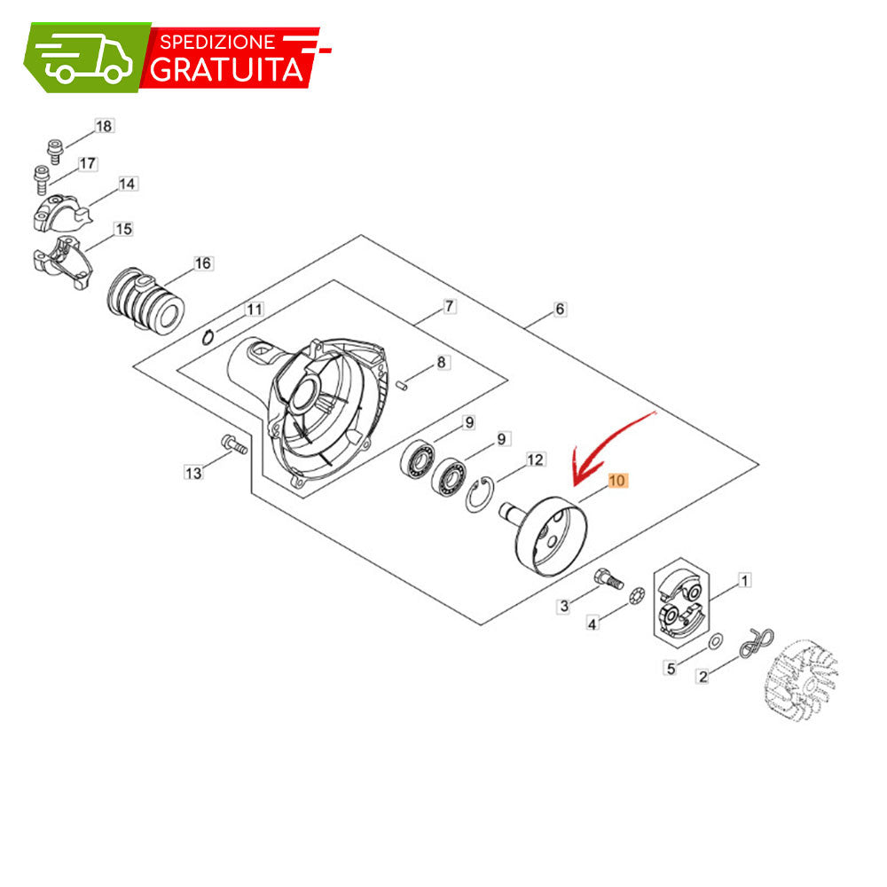 ECHO SRM-301TESL CLUTCH BELL