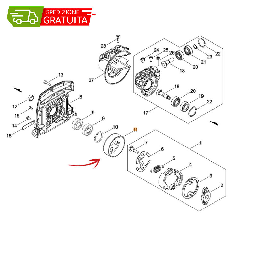 ECHO SRM-520ES CLUTCH BELL