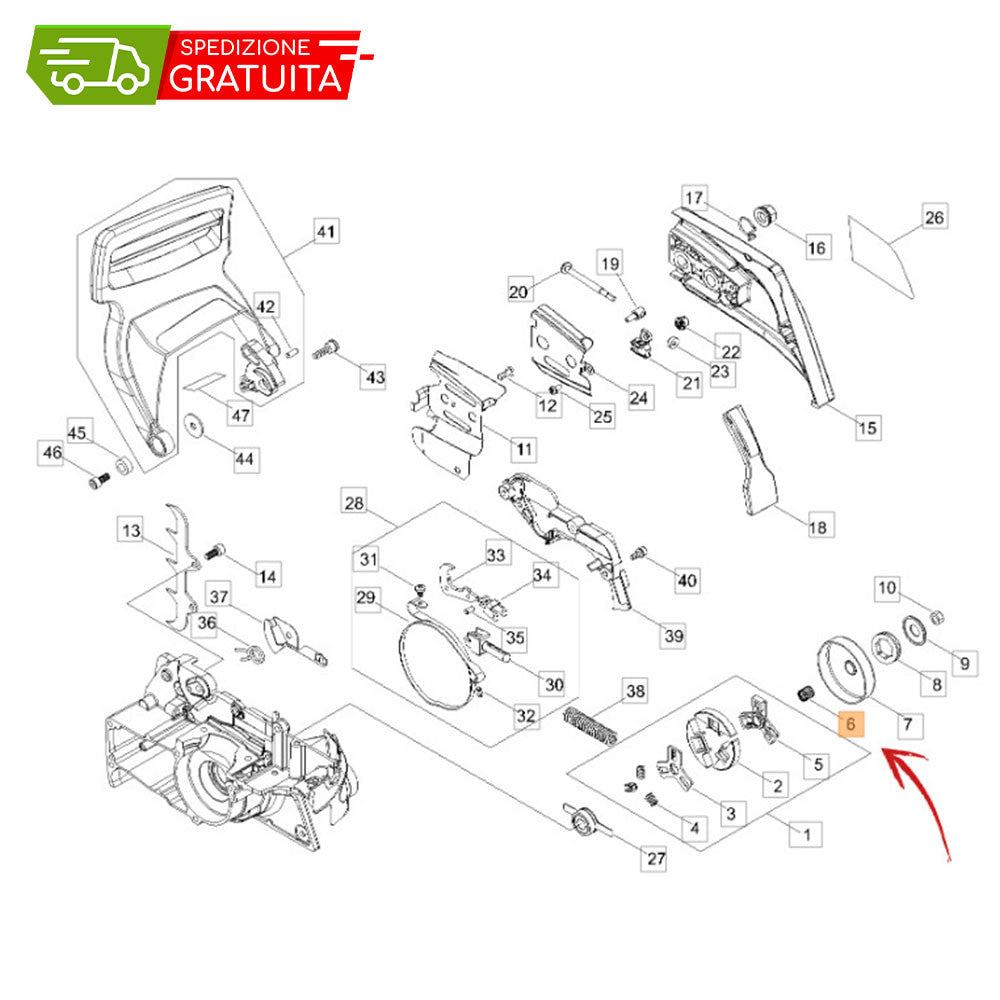 GABIE ROULEAUX ECHO CS-280TES - CS-362TES - CS-4510ES - CS-501SX