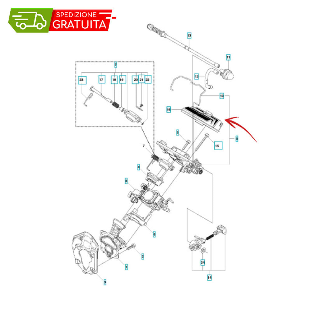 FILTRE À AIR HUSQVARNA 445 II - 450 II