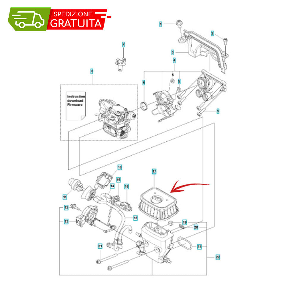 FILTRE À AIR HUSQVARNA 550 XP II