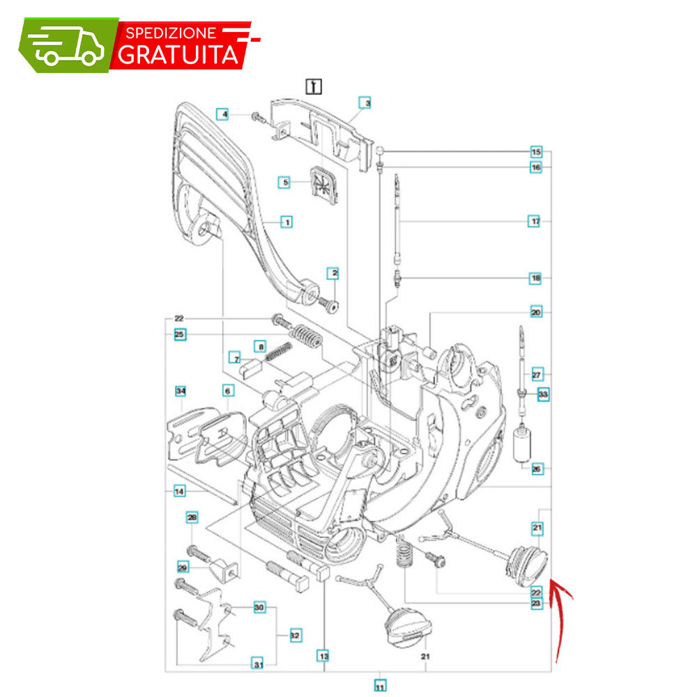 FUEL TANK CAP HUSQVARNA 120 II - 130 - 135 II