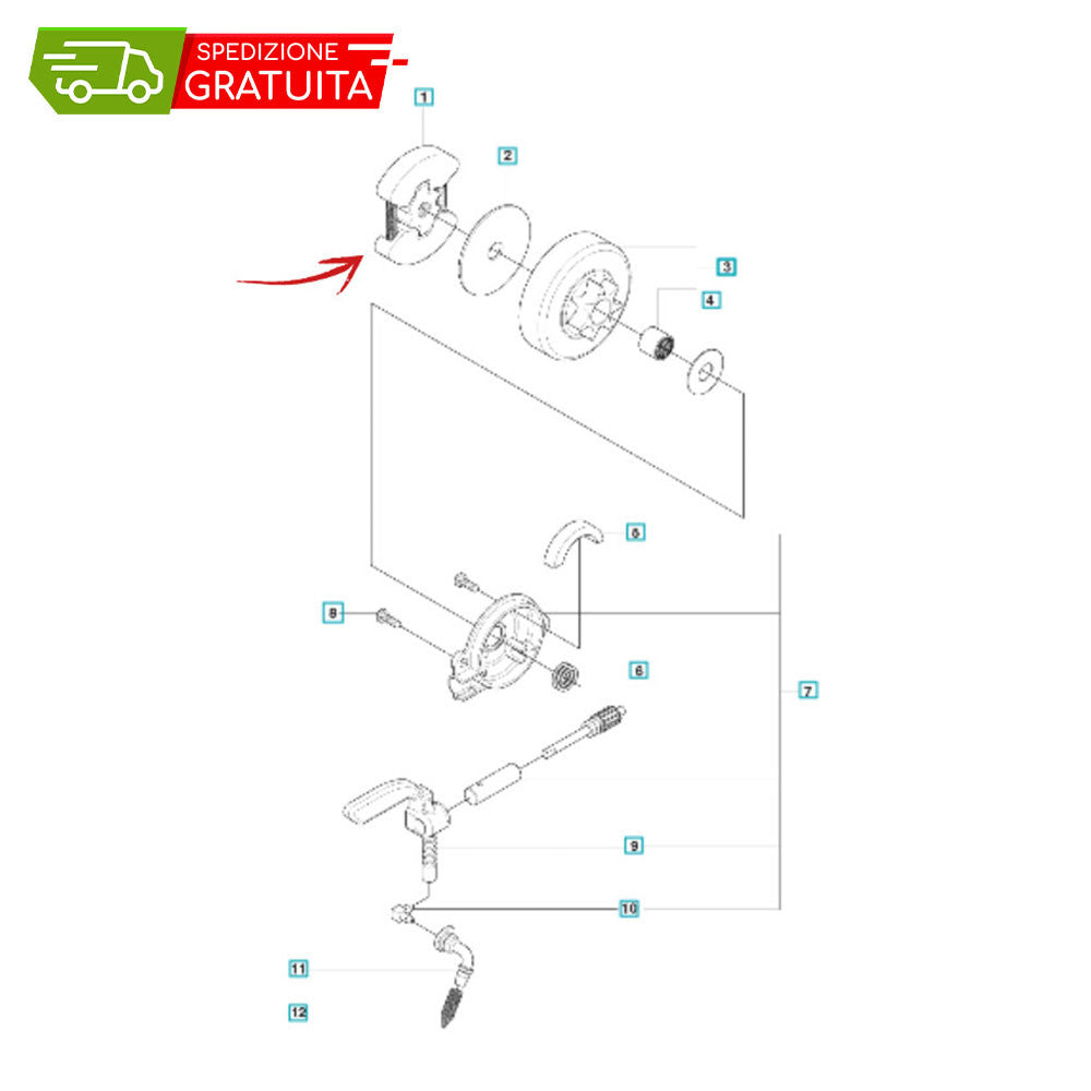HUSQVARNA 120 II - 130 - 135 II CLUTCH
