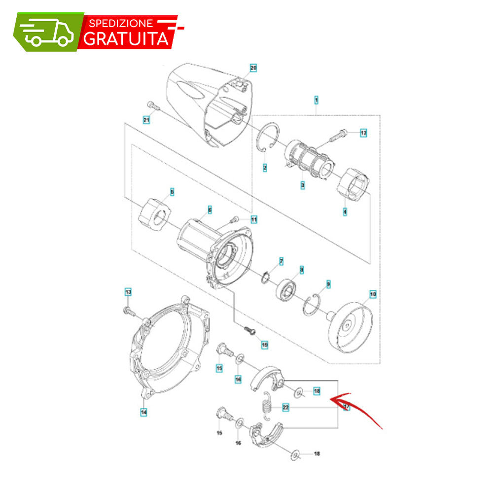 EMBRAYAGE HUSQVARNA 243RJ - 553RBX