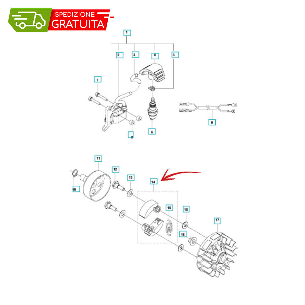 CLUTCH HUSQVARNA 525LK - 525RJX