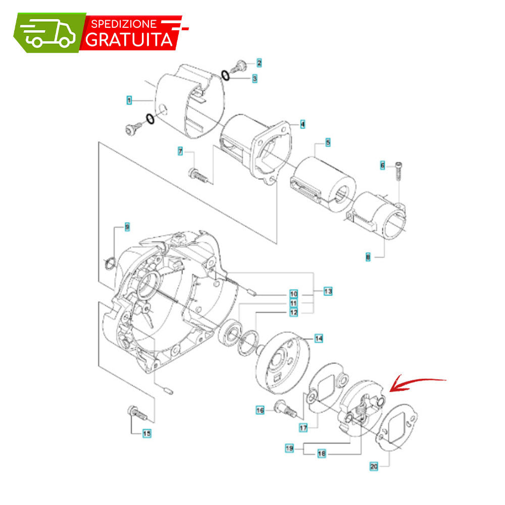 EMBRAYAGE HUSQVARNA 535RXT