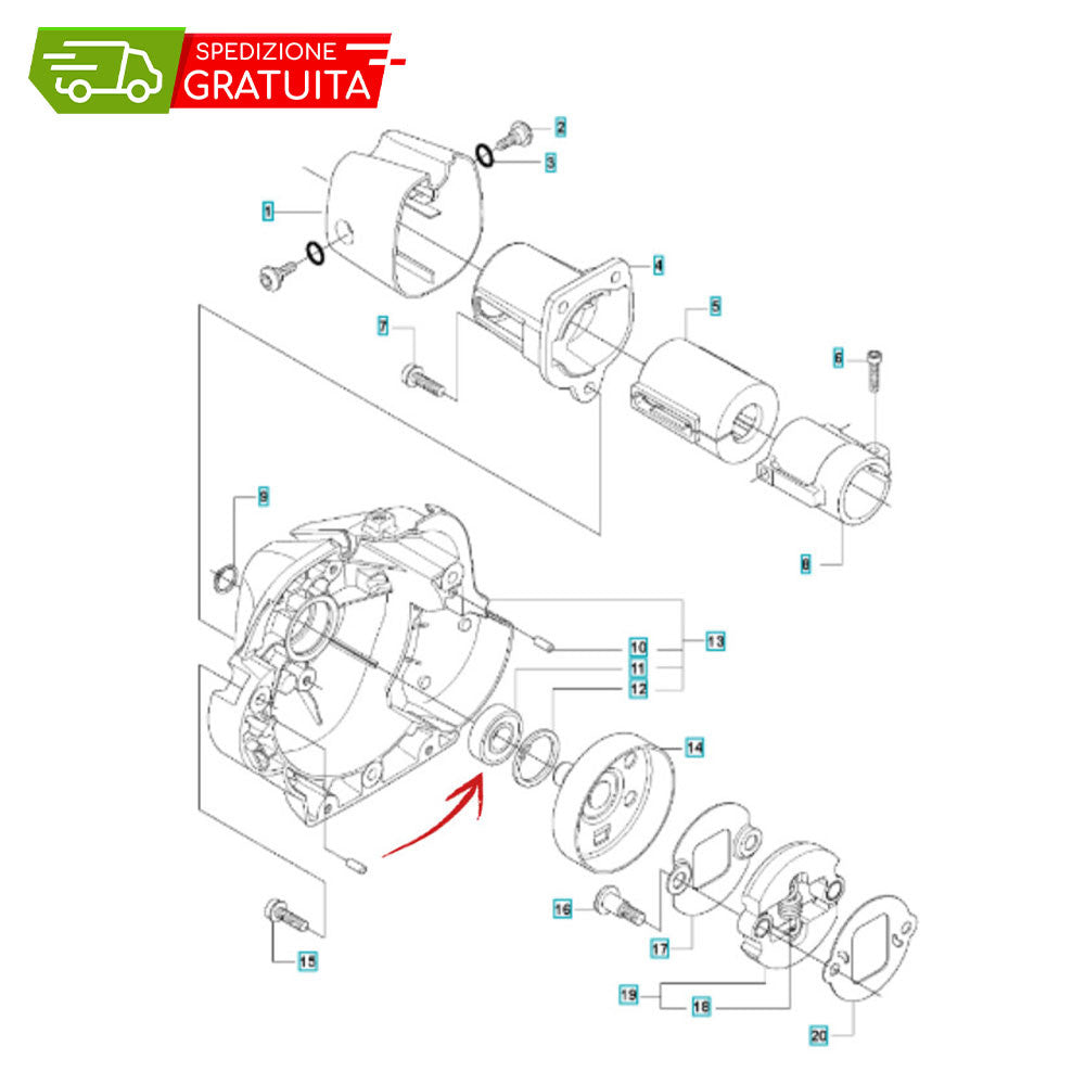 ROULEMENT EMBRAYAGE HUSQVARNA 535RXT