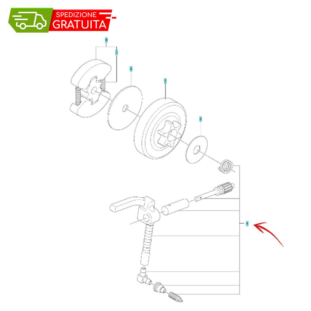 HUSQVARNA 130 - 135 II OIL PUMP
