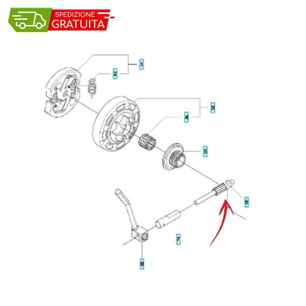 OIL PUMP PISTON HUSQVARNA 435 II - 440 II - 445 II - 450 II