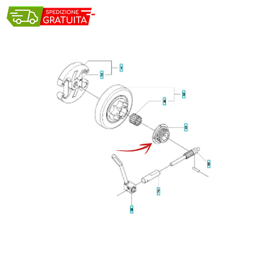 VIS SANS FIN POMPE HUSQVARNA 445 II - 450 II