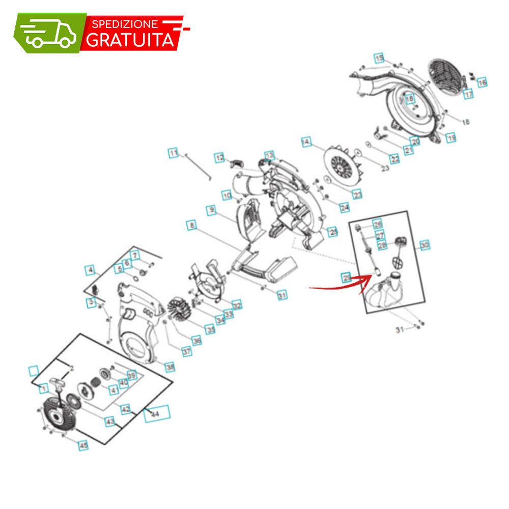 FILTER GEMISCH HUSQVARNA 125 BVX