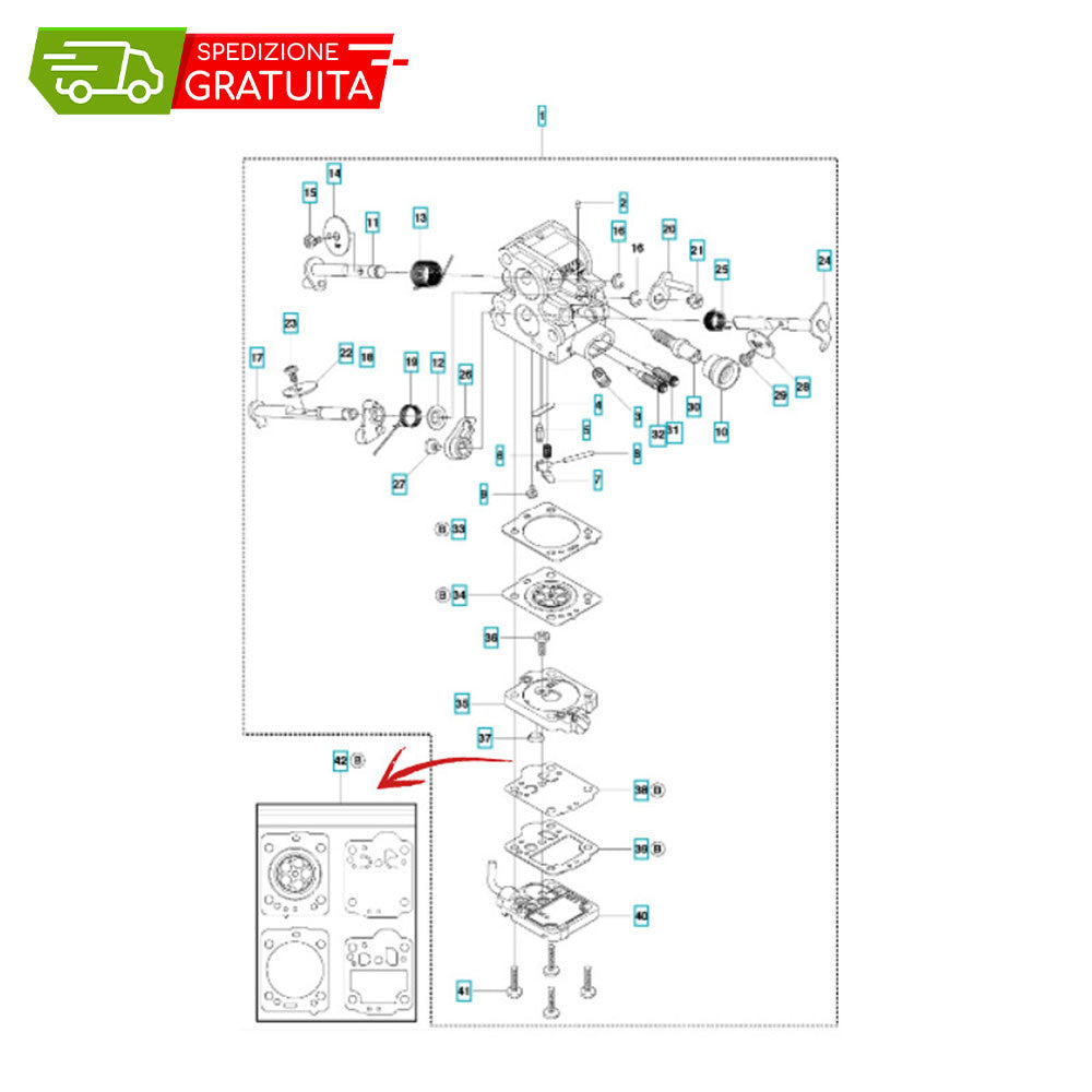 HUSQVARNA 435 II - 440 II KARBURATOR MEMBRANEN