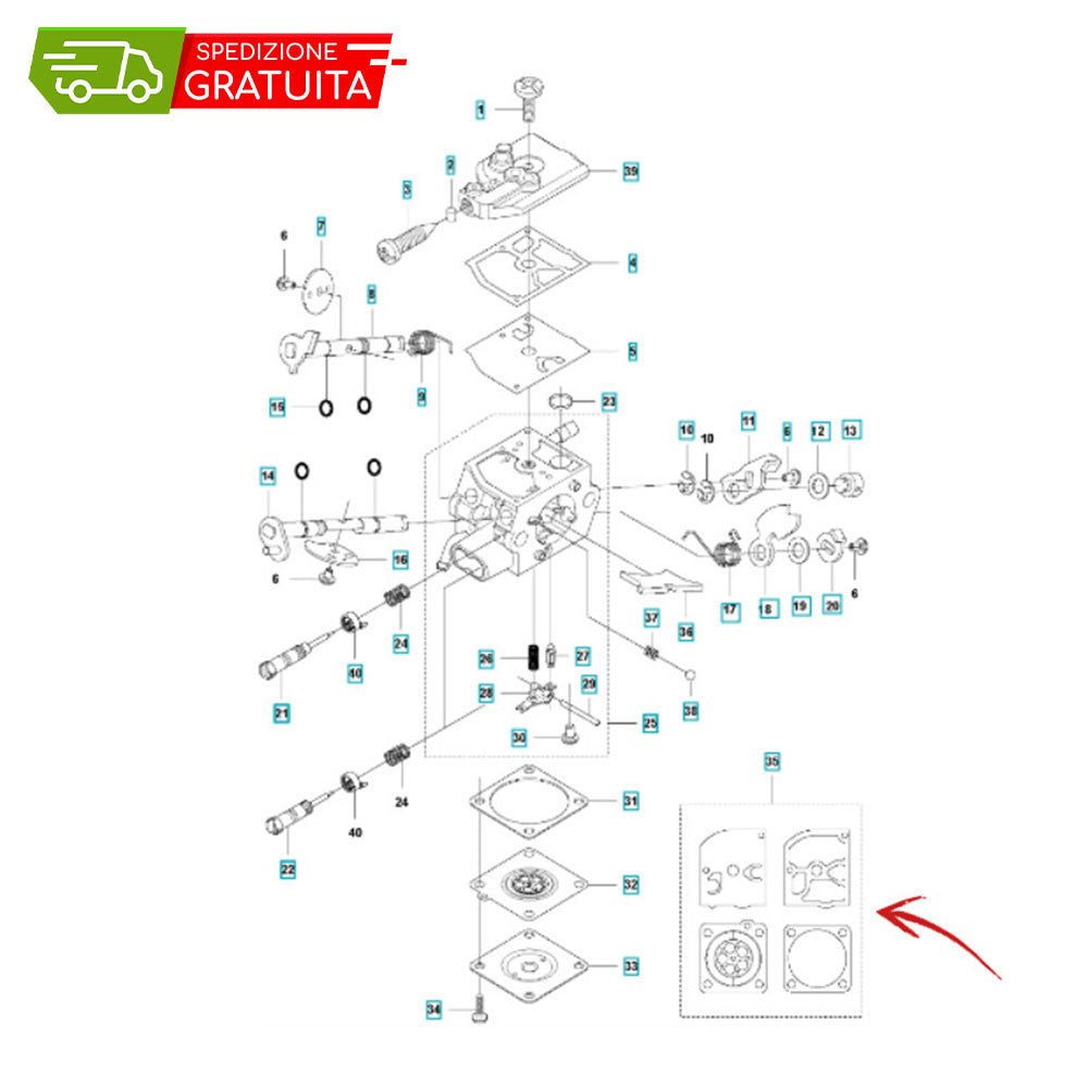 CARBURETOR MEMBRANE HUSQVARNA 525BX