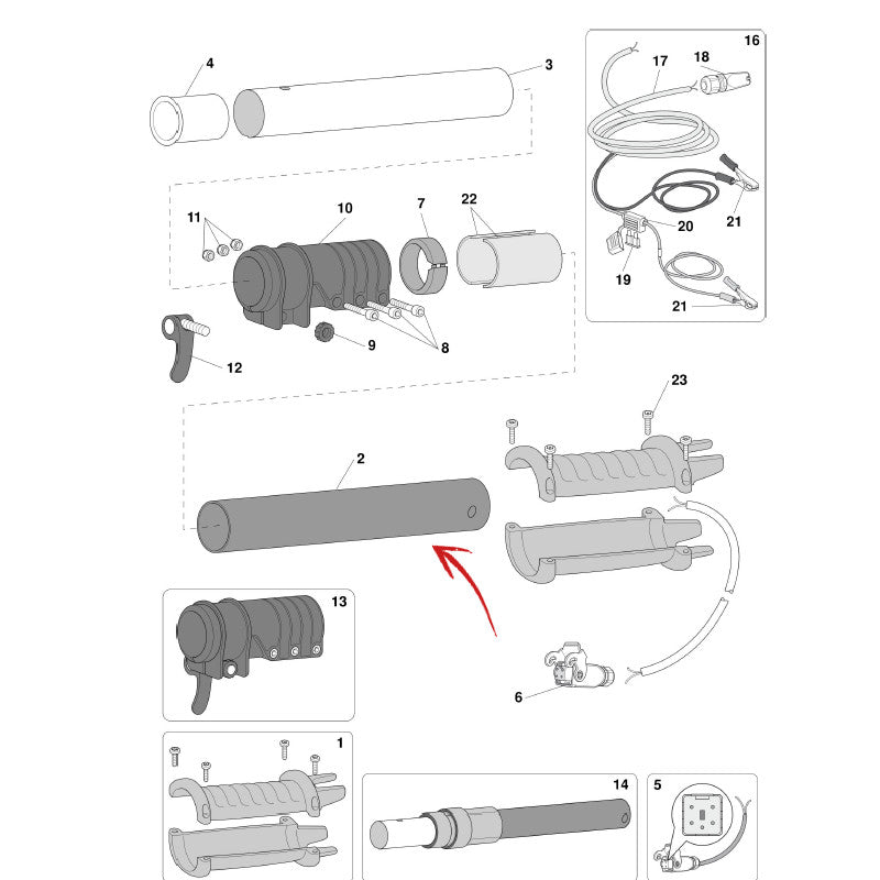 AUSSENSTANGE ERSATZTEIL FÜR FALCON/KARBONIUM EVO 300 (3250030)