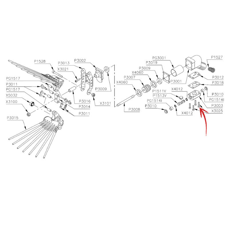 DISTRIBUTOR SCREW V8 TITANIUM/TURBO (X3025)