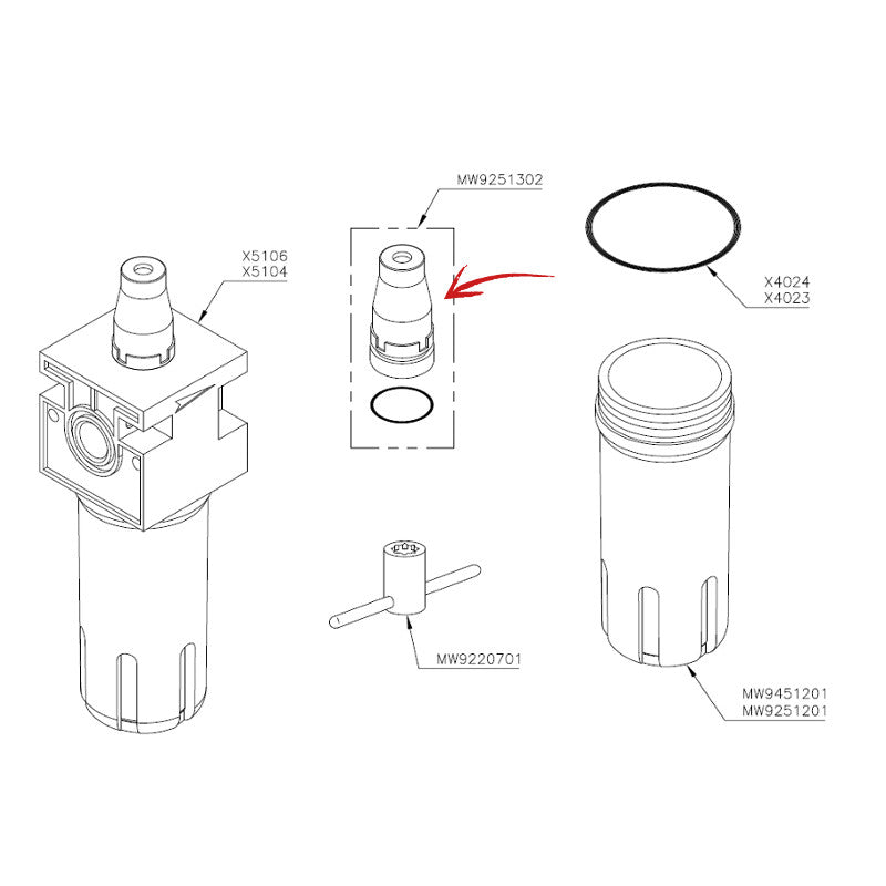 VISUAL DOME LUBRICATOR 1/4 AND 3/8 (MW9251302)