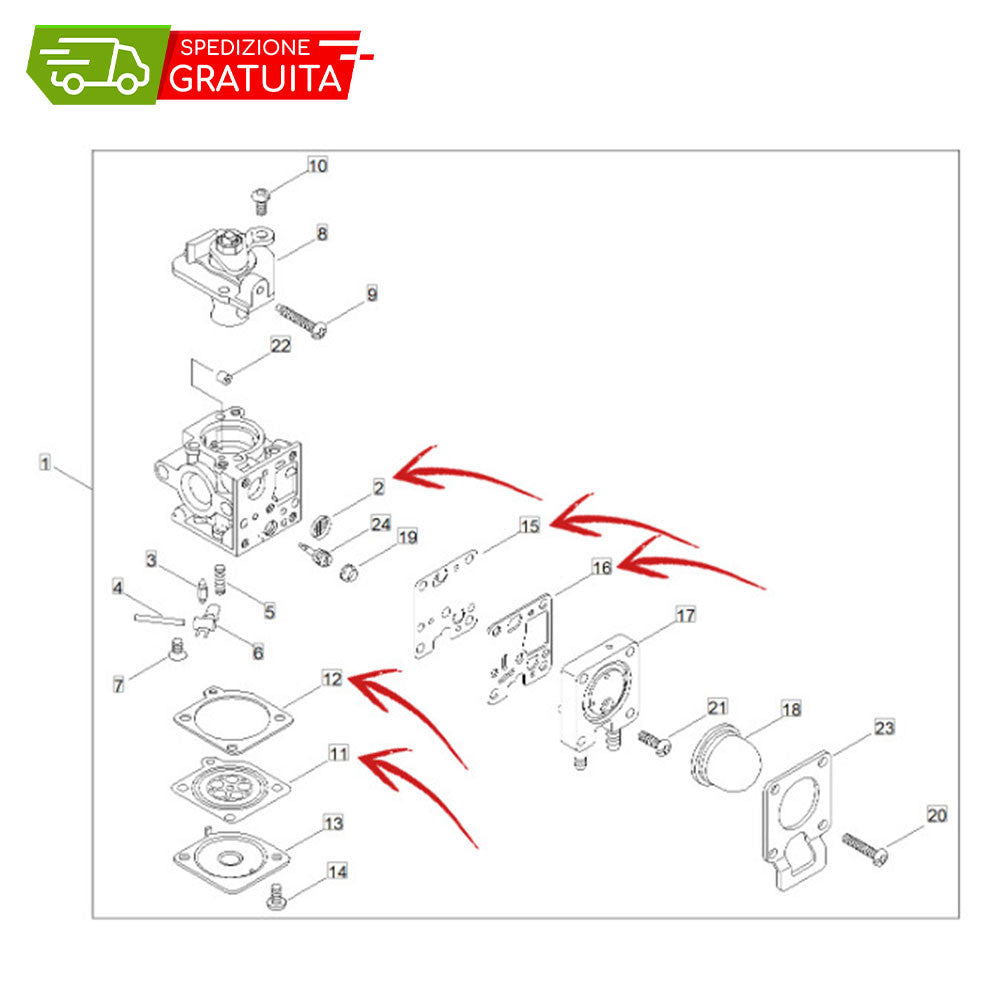 ECHO PB-2520 CARBURETOR MEMBRANE