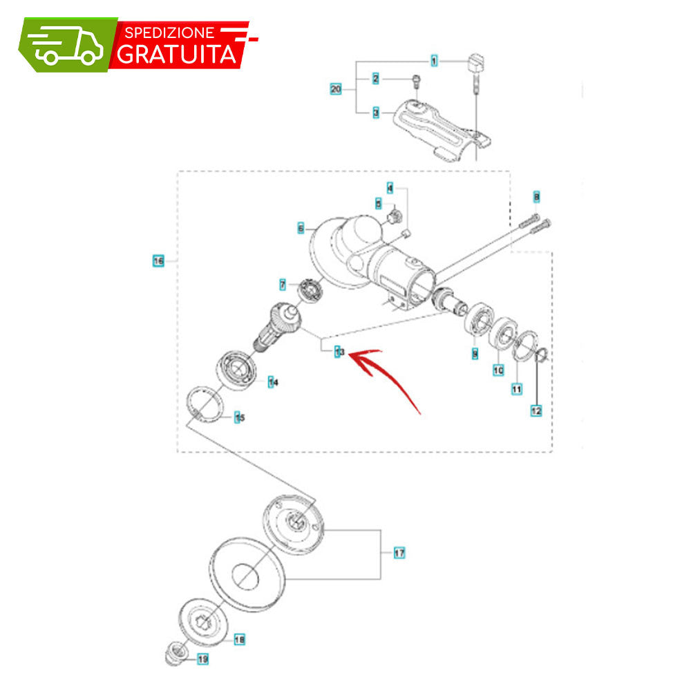 KIT COPPIA CONICA HUSQVARNA 535RXT