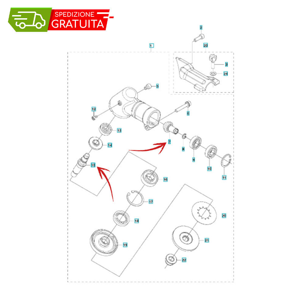 HUSQVARNA 243RJ GEAR COUPLING KIT