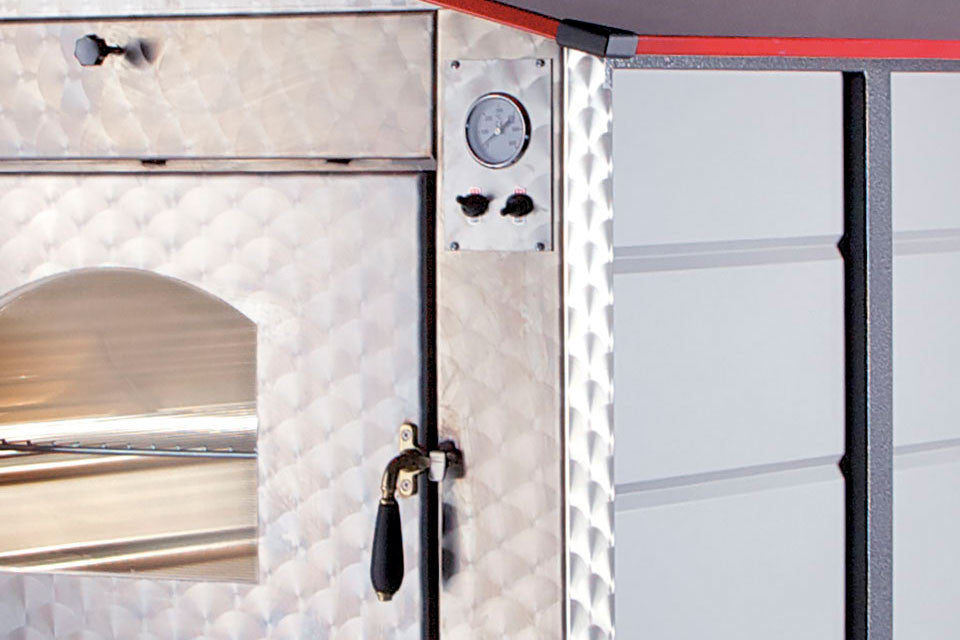 FORNO GEMIGNANI A LEGNA "G100" C/BARBECUE C/CARRELLO