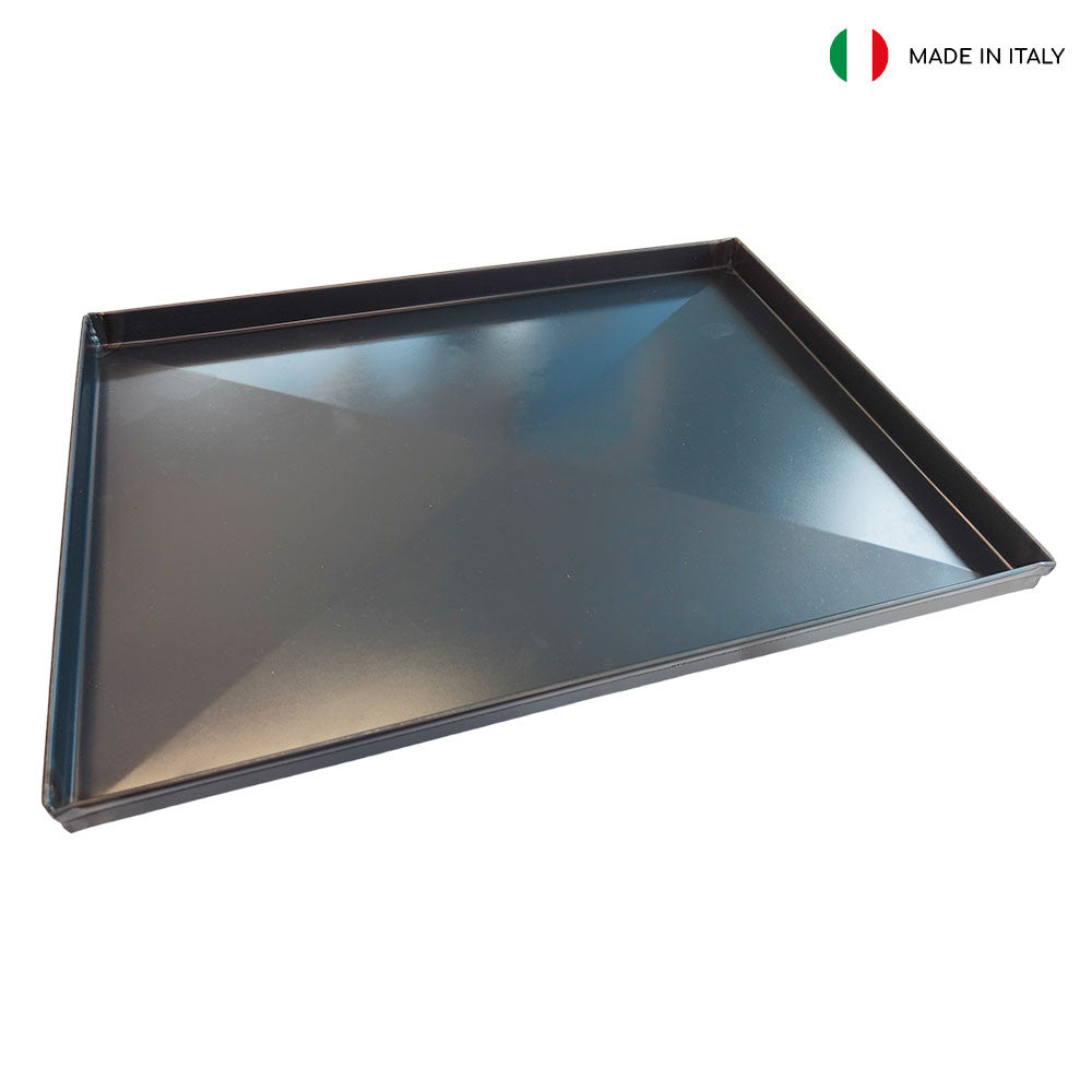TEGLIA LAMIERA BLU C/DIAGONALE 40x30x2